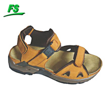 men classic summer leather sandal with thick sole